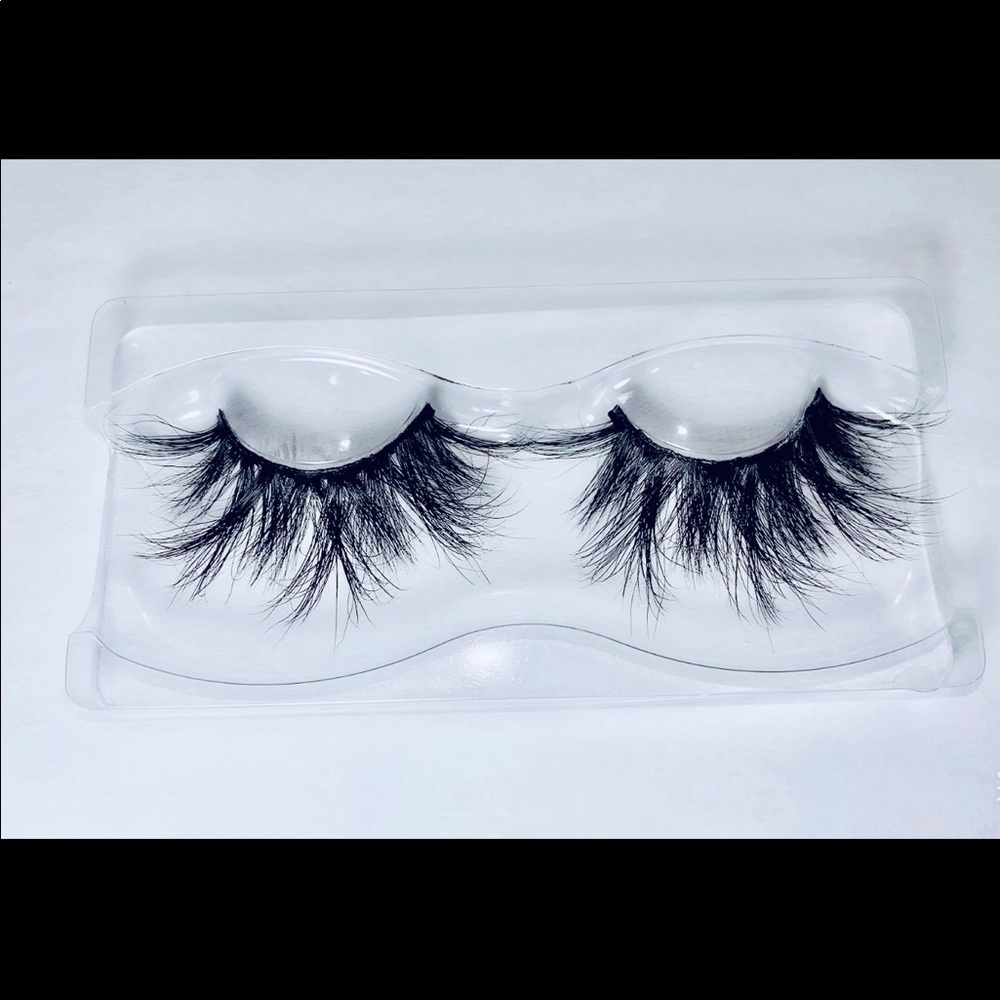 25mm Lashes Mink Eyelashes Natural Hair 3D Mink Lashes Fluffy 1 Pair